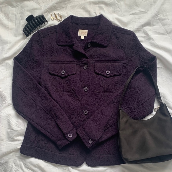 Purple Floral Shacket - Picture 1 of 2